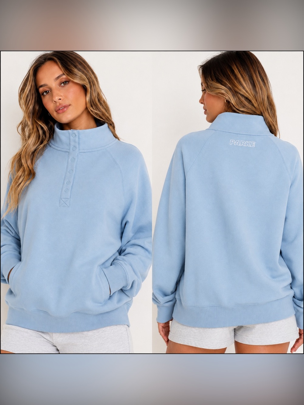 Parke Pullover Sweatshirt Light Blue NWT L / XL